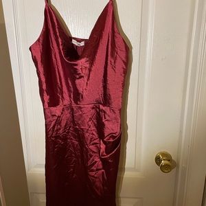 satin mini dress